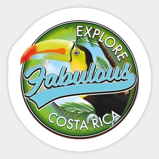 explore fabulous Costa Rica logo Sticker